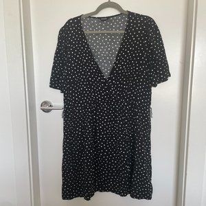 Monki polka dot wrap dress